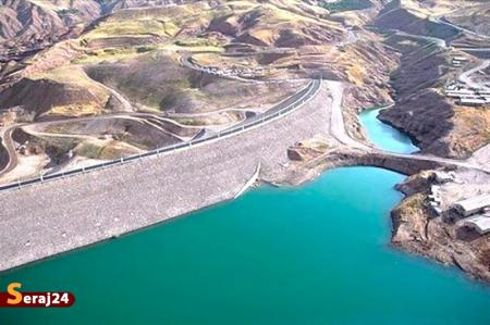 خالی شدن آب سد طالقان شدت گرفت