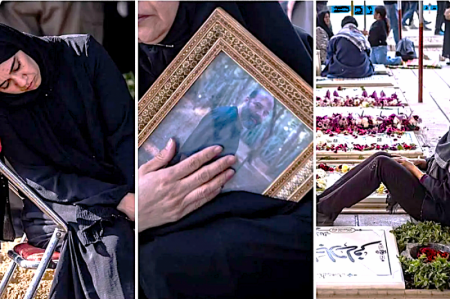 مراسم خاکسپاری شهدای جنگ در بهشت زهرا + تصاویر