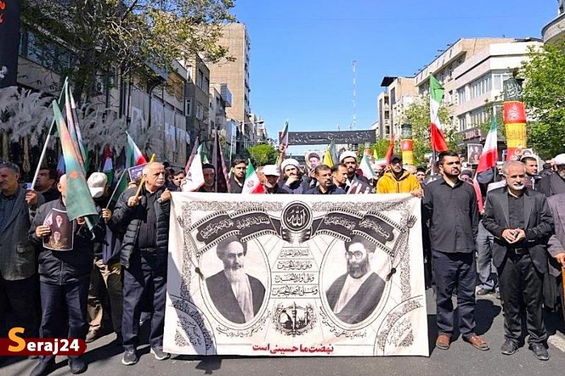 عزاداری  پرشور مردمی در چهلم سیدالشهدای انقلاب اسلامی + فیلم 