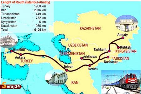 قطارهای باری چین در تهران + فیلم