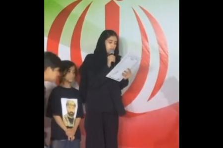 فیلم | پیام دختر شهید لارستانی به دشمنان ایران