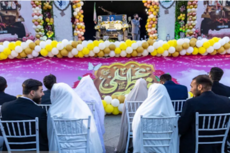 جشن پیوند زوج های جانفدا در تهران + فیلم 