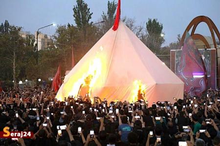 خیمه سوزان عصر عاشورا در مشهد + فیلم