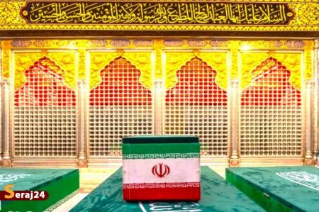 تشییع پیکر مطهر  رهبر شهید در حرم حضرت عباس(ع) + تصاویر