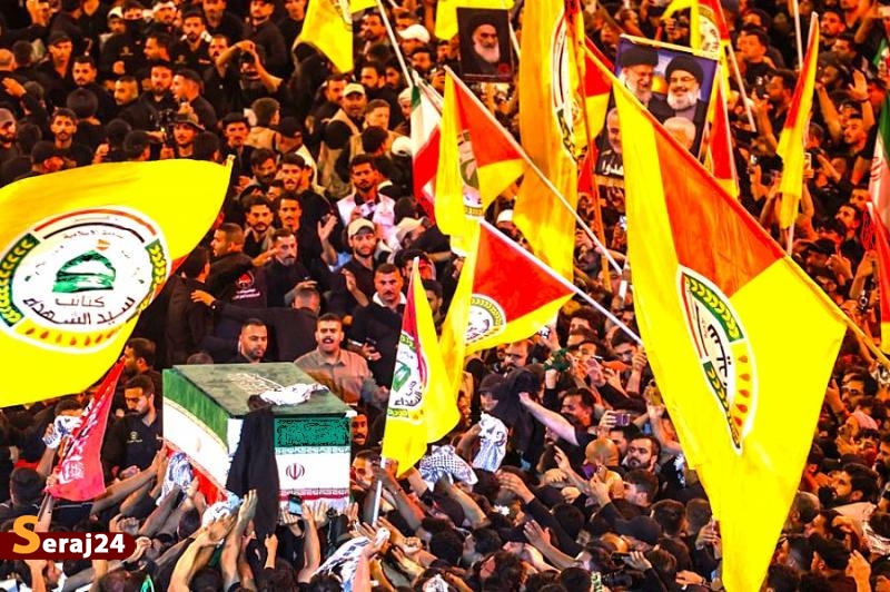 مراسم تشییع پیکر مطهر رهبر شهید انقلاب در کربلا + تصاویر 