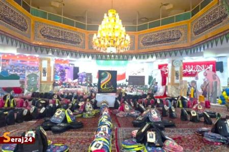 برگزاری رزمایش اهدای بسته های لوازم التحریر به دانش آموزان محروم