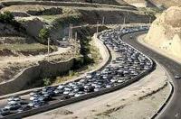 ترافیک سنگین در جاده های شمالی به سمت تهران