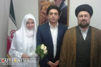 سیدحسن خمینی، آزاده نامداری و فرزاد حسنی را به عقد هم درآورد + عکس