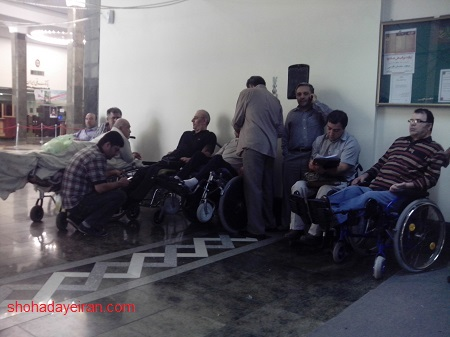 تجمع جانبازان ویلچری در نهاد ریاست جمهوری 