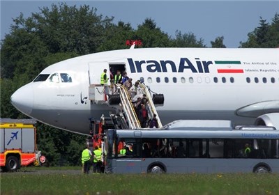 خروج هواپیمای «هما»از باند فرودگاه هامبورگ + تصاویر 