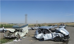تصادف دو خودرو در محور هراز