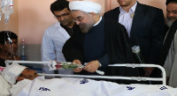 بازدید رئیس‌جمهور از مناطق زلزله‌زده بوشهر+فیلم