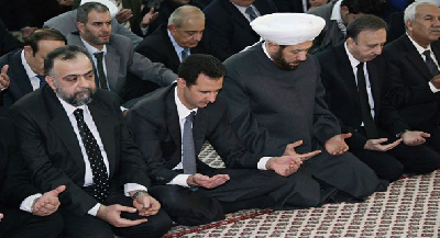  حضور اسد در مراسم ولادت پیامبر+عکس