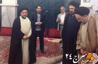 عکس منتشرنشده ازحضور خاتمی واعضای مجمع روحانیون درمرقد امام(ه)