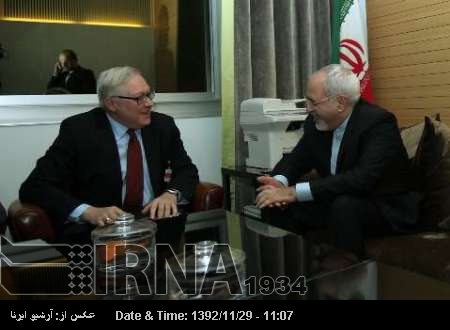 Zarif meets Russiaˈs Ryabkov 
