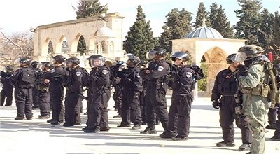  مسجدالاقصی در محاصره نظامیان صهیونیست