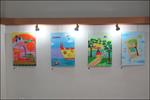 Iranian children paint in support of cancer patients