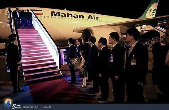 روحانی با هواپیمای مرکل سفر کرد+تصاویر
