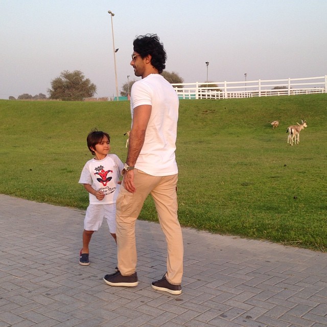 فوتبالیست معروف و پسرش+عکس
