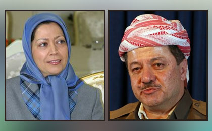 دیدار مخفیانه مسعود بارزانی و مریم رجوی
