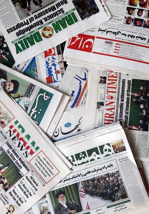 Headlines in major Iranian newspapers on June 26 
