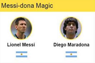 مقایسه جالب مسی و مارادونا+ عکس