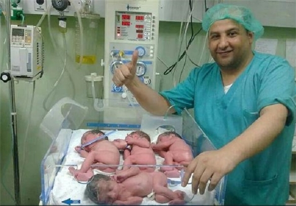 تولد سربازان چهارقلو در غزه+عکس
