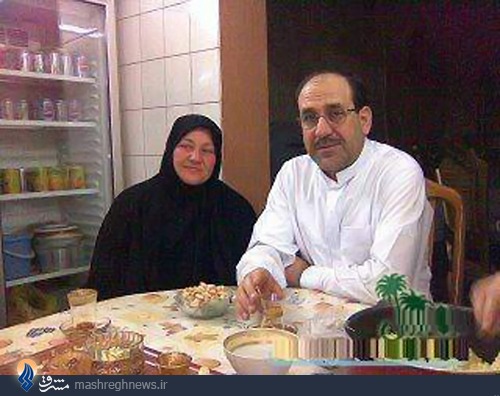 نوری مالکی و همسرش + عکس