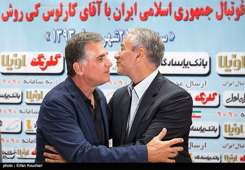 روبوسی کی‌روش با کفاشیان+عکس
