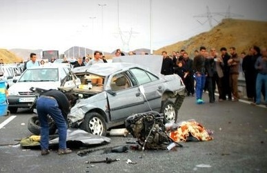 تصادف منجر به فوت در اتوبان قم + عکس 