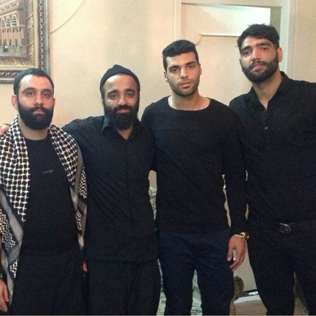 دو پرسپولیسی در کنار مداح مشهور+عکس