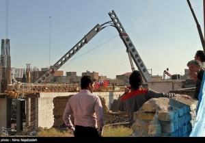 سقوط مرگبار تاورکرین در جاده شاندیز+عکس