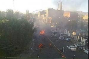  ۴۰ کشته و زخمی بر اثر انفجاری شدید مقابل آکادمی پلیس در صنعاء +تصاویر