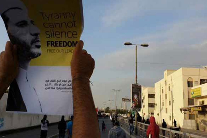 تداوم تظاهرات در حمایت از آزادی شیخ علی سلمان