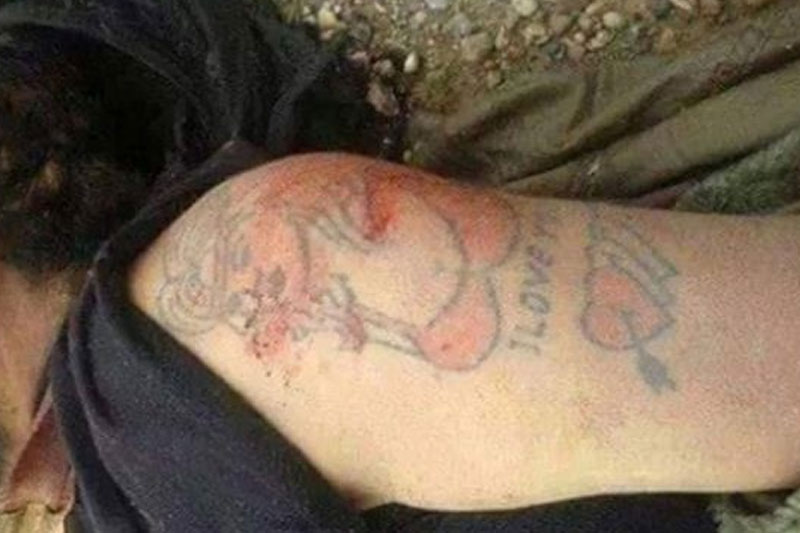 خالکوبی عجیب یک سرکرده داعش