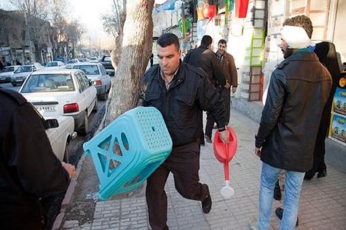 طرح برخورد با دست فروشی و سد معبر در کرمانشاه 