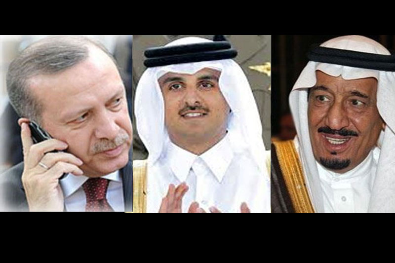 اردوغان، شاه‌سعودی و امیرقطر درگوشی چه گفتند؟ 