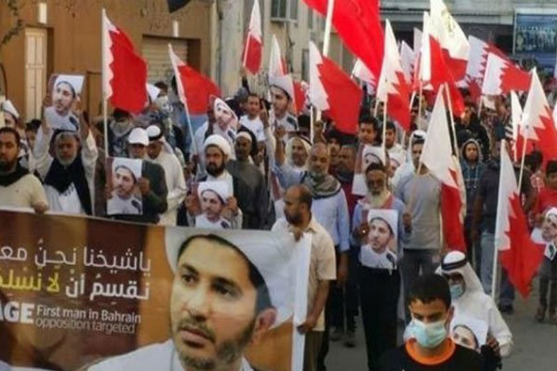 تظاهرات مردم بحرین در حمایت از شیخ علی سلمان