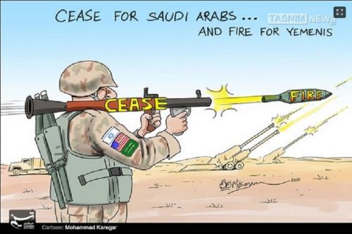 گرافیک:آتش بس دروغین سعودی!!!