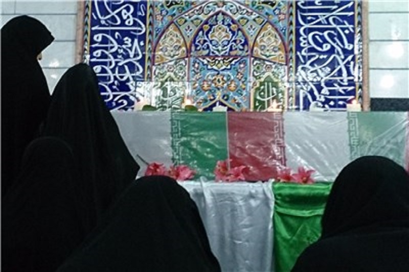حضور پیکر مطهر شهدای غواص در مراسم احیای مردم تهران