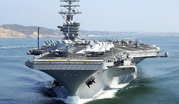 تحقیر آمریکا با انهدام ناو «USS جان نیمیتز» + تصاویر