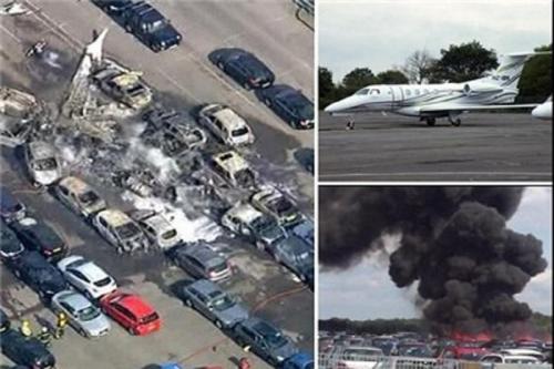 سقوط هواپیمای متعلق به خانواده بن‌لادن در انگلیس+عکس